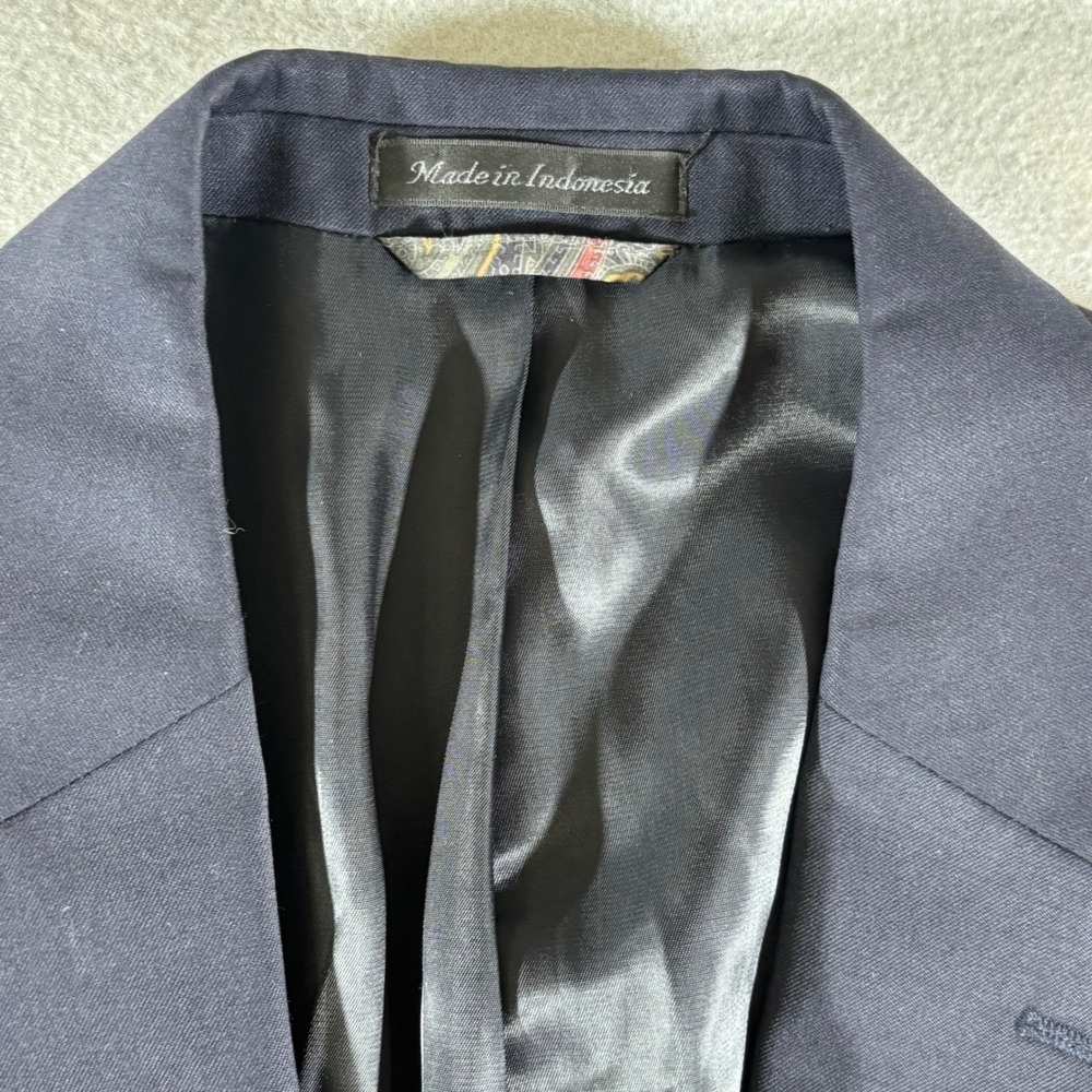 Lauren Ralph Lauren Mens 48R Dark Navy Blue 100% Wool Natural Stretch Blazer - Picture 10 of 16